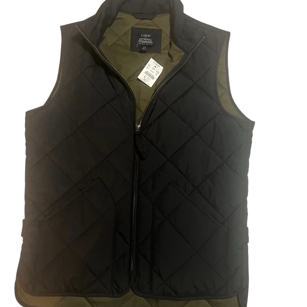 J. Crew Black Quilted Vest